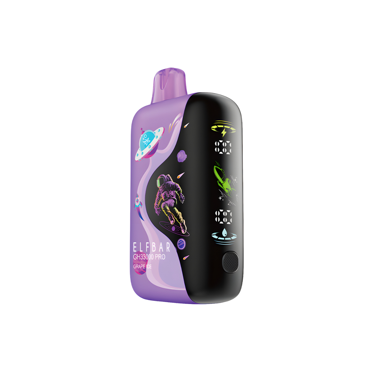 Elfbar GH33 Pro 33000 Puffs premium vape with large curved display.