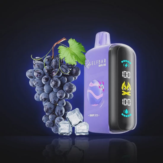 Elf Bar Raya D3 Grape Ice – slow-motion grape and ice burst product video
