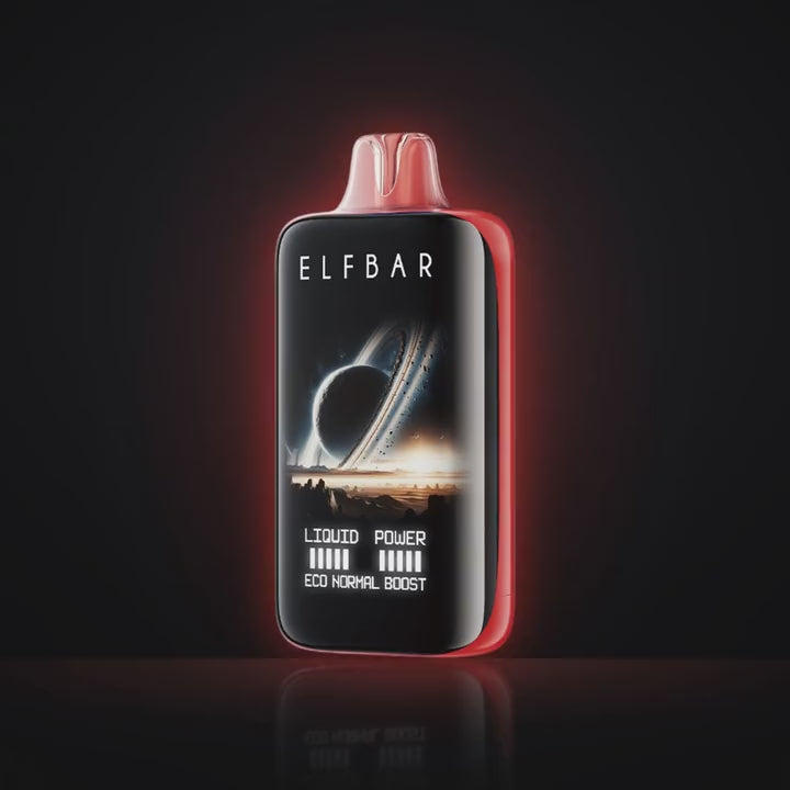 Elf Bar Moonnight 40K red – slow-motion cherry and ice burst product video