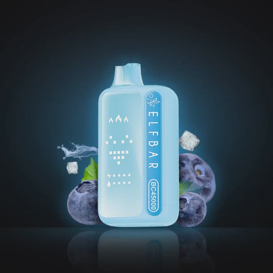 Elf Bar BC45000 Blue Razz Ice – slow-motion berry and ice burst product video