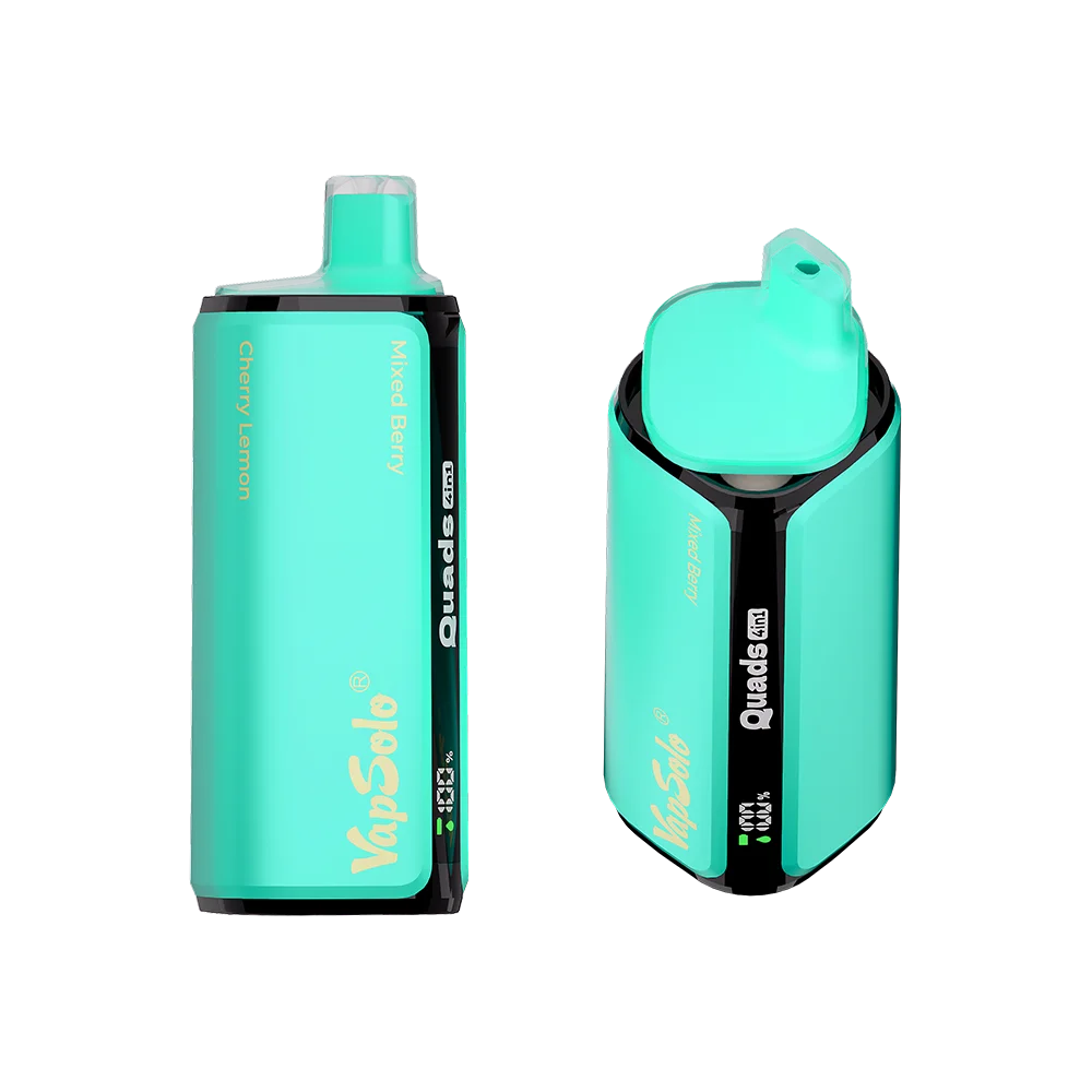 VapSolo Quads 80K Berry Gum – Einweg-Vape mit mehreren Geschmäckern: Mixed Berry, Cherry Lemon, Bubblegum