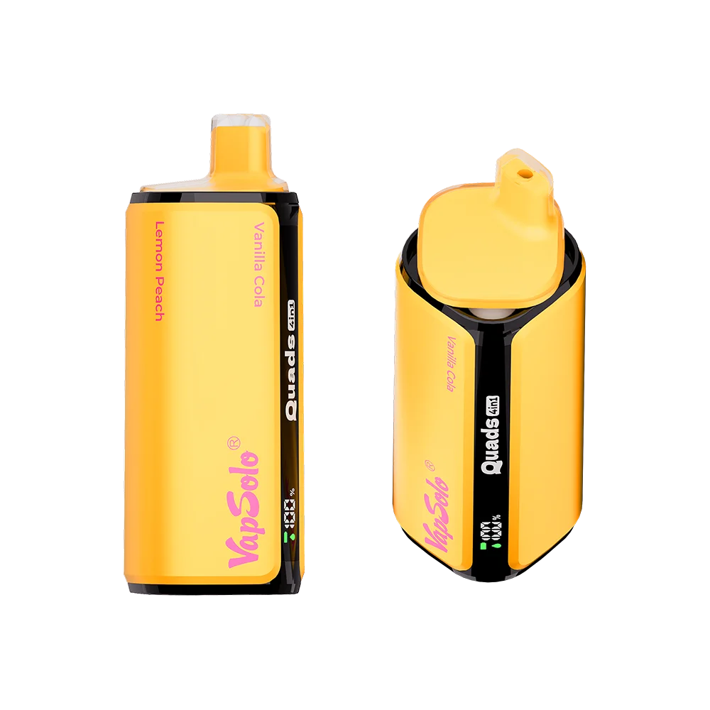VapSolo Quads 80K Cola & Peach – Einweg-Vape mit 4 Geschmäckern: Vanilla Cola, Lemon Peach, Berry Ice, Grape