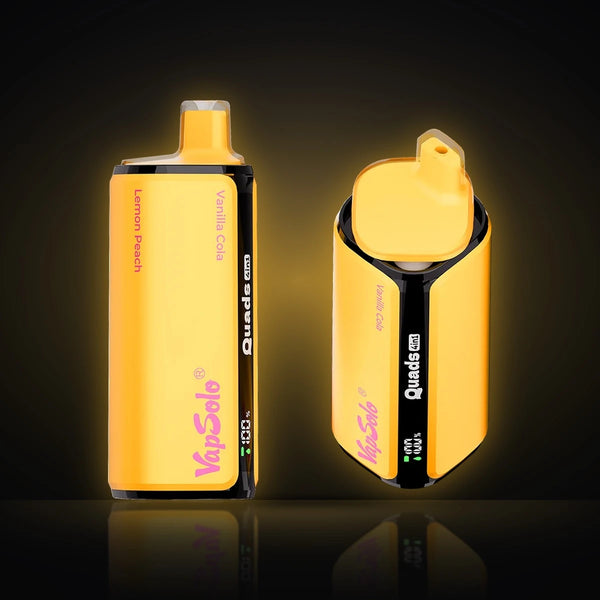 VapSolo Quads 80K Cola & Peach – 4-flavour disposable vape: Vanilla Cola, Lemon Peach, Strawberry Raspberry Cherry Ice, Grape Ice