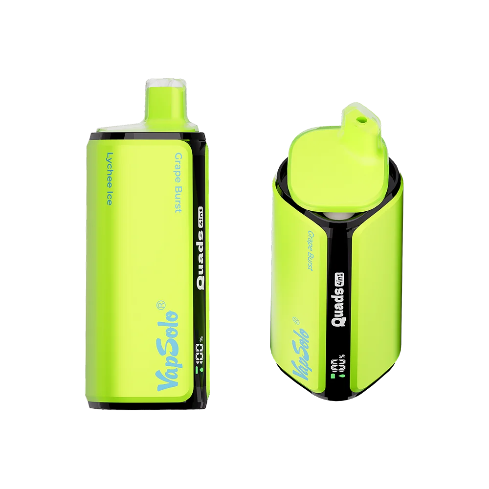 VapSolo Quads 80K Grape Exotic – Einweg-Vape mit 4 Geschmäckern: Grape Burst, Lychee Ice, Peach Berry, Kiwi