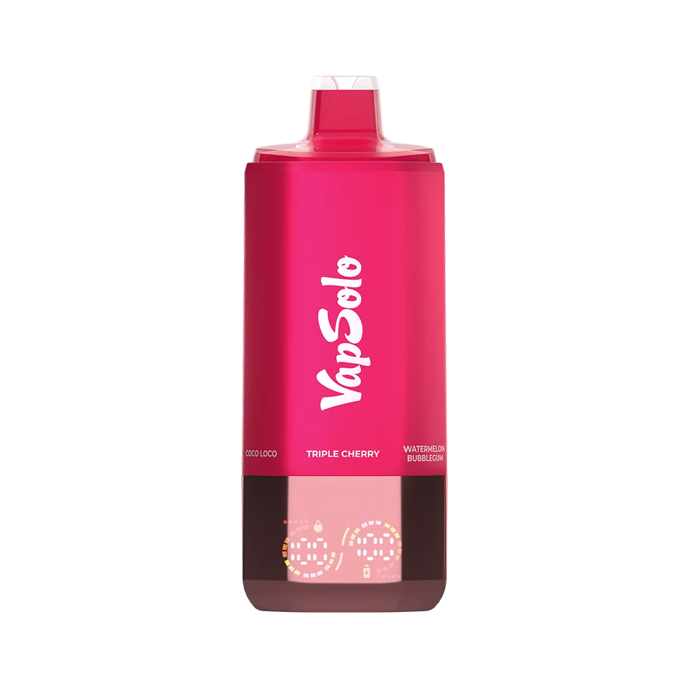VapSolo Sixer 180K Cherry & Gum hatízű vape – Triple Cherry, Watermelon Bubblegum, Juicy Peach Ice, Grapefruit Refresher, Love 66, Coco Loco