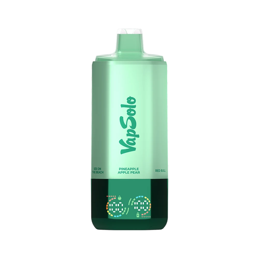 VapSolo Sixer 180K Energy & Cola hatízű vape – Pineapple Apple Pear, Red Bull, Cherry Cola, Solo #1, Strawberry Kiwi, Sex on the Beach